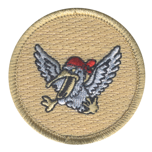 Pirate Pelicans Patrol Patch - embroidered 2 in round