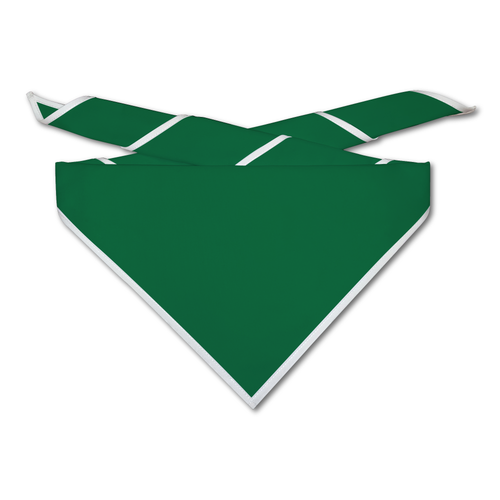 Blank Medium Green Neckerchief With White Piped Edge - Troop Size (B848 AZ 72/4)