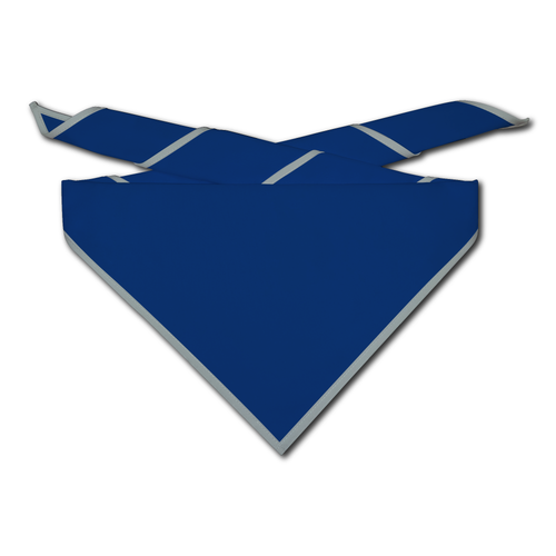 Blank Royal Neckerchief With Light Grey Piped Edge - Troop Size (B848 AZ 66/14)