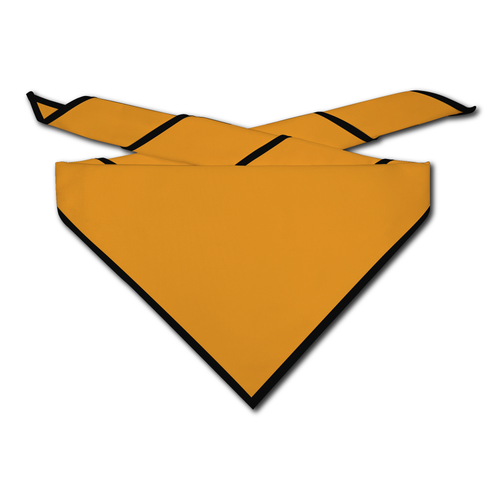 Blank Gold Neckerchief With Black Piped Edge - Troop Size (B848 AZ 17/2)