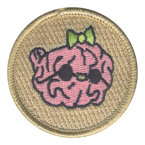 Bowtie Brain Patrol Patch - embroidered 2 in round