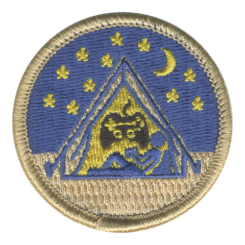 Camping Gamer Patrol Patch - embroidered 2 in round