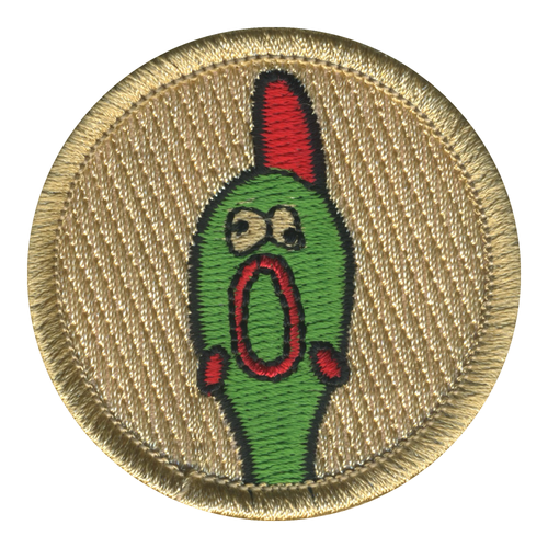 Green Rubber Chicken Patrol Patch - embroidered 2 in round