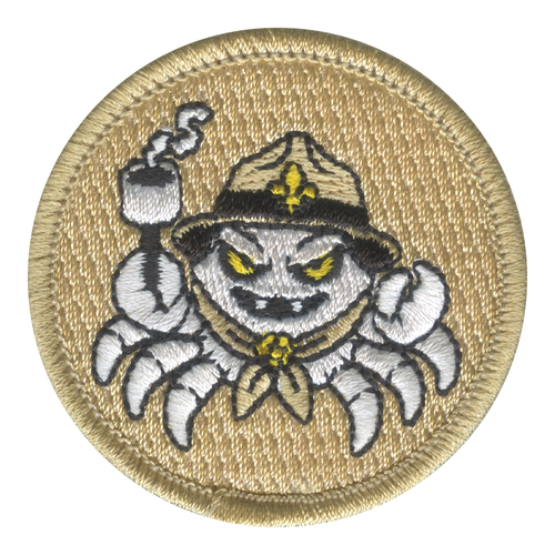 Skeleton Crab Patrol Patch - embroidered 2 in round