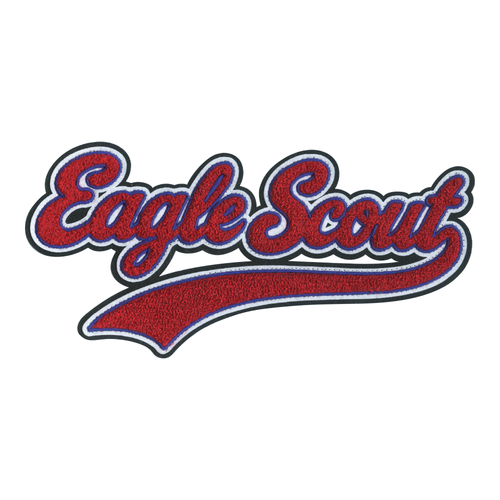 Scouting America Eagle Scout Letterman Jacket Chenille Patch - 11" Wide