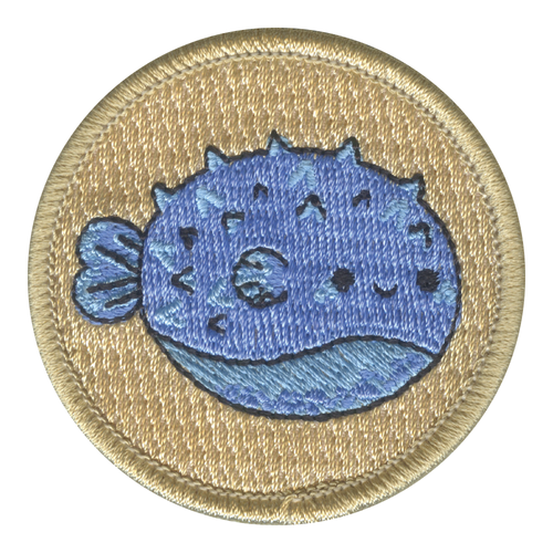 Puffer Fish Patrol Patch - embroidered 2 in round