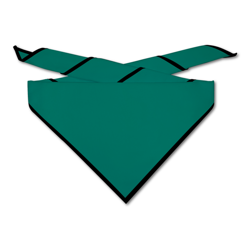 Blank Turquoise Neckerchief With Black Piped Edge - Troop Size (B848 AZ 80/2)