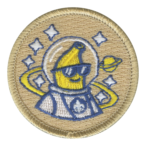 Banana Astronaut Patrol Patch - embroidered 2 in round