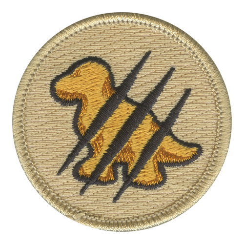 Clawed Dino Nugget Patrol Patch - embroidered 2 in round