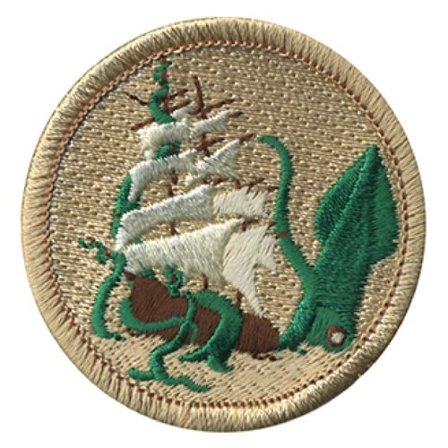 Kraken Scout Patrol Patch - embroidered 2 inch round