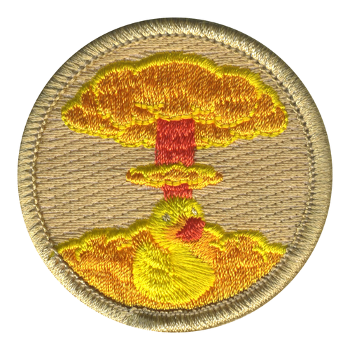 Nuclear Rubber Ducky Scout Patrol Patch - embroidered 2 inch round