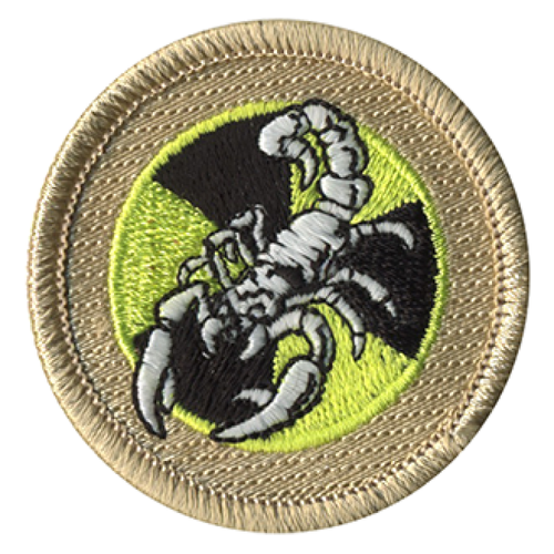 Radioactive Scorpion Scout Patrol Patch - embroidered 2 inch round