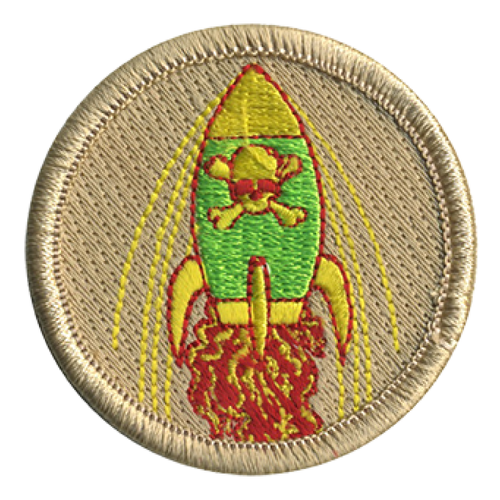 Radioactive Rocket Scout Patrol Patch - embroidered 2 inch round