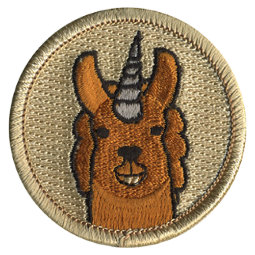 Llamacorn Scout Patrol Patch - embroidered 2 inch round