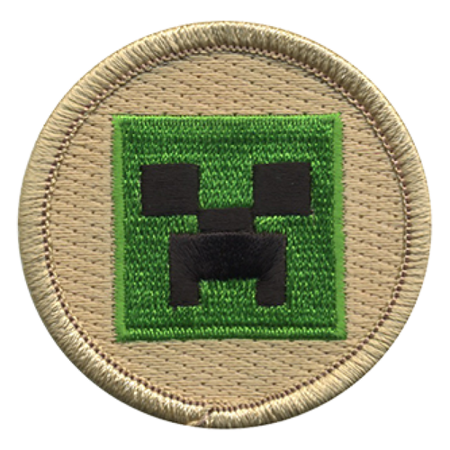 Pixel Cube< Monster Scout Patrol Patch - embroidered 2 inch round