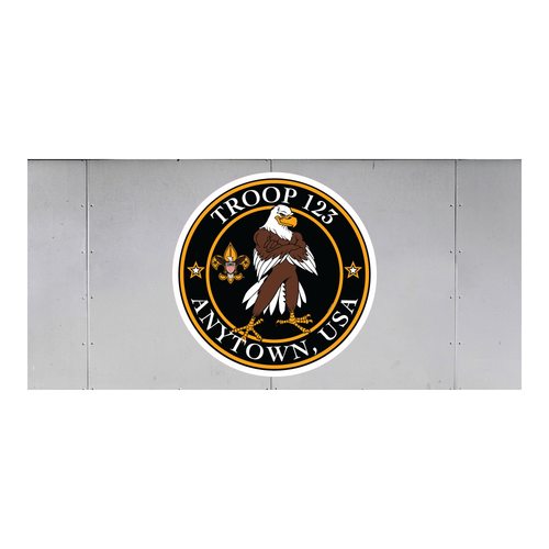 Custom Scout Troop Trailer Graphic Eagle Standing Tall SP6536 with Scouting America logo