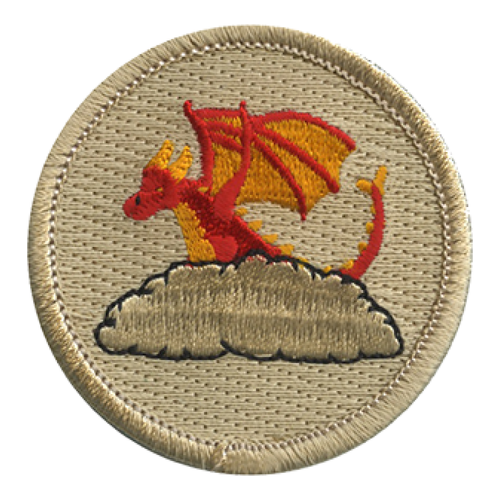 Skywings Dragon Scout Patrol Patch - embroidered 2 inch round