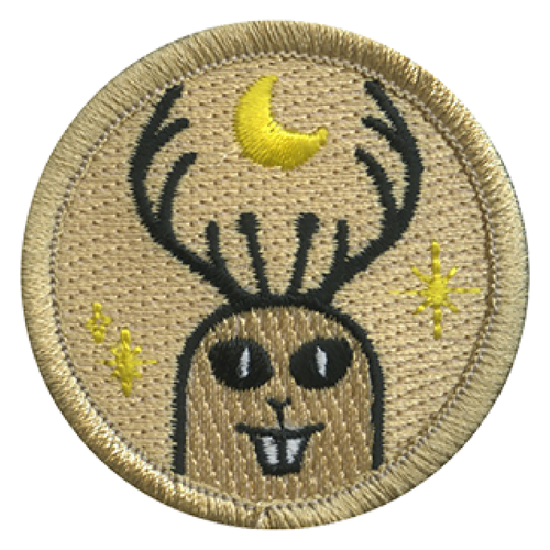 Martian Jackelope Scout Patrol Patch - embroidered 2 inch round