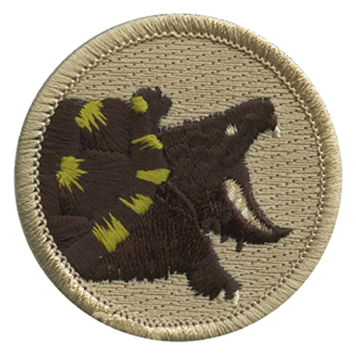 Snapping Turtle Scout Patrol Patch - embroidered 2 inch round