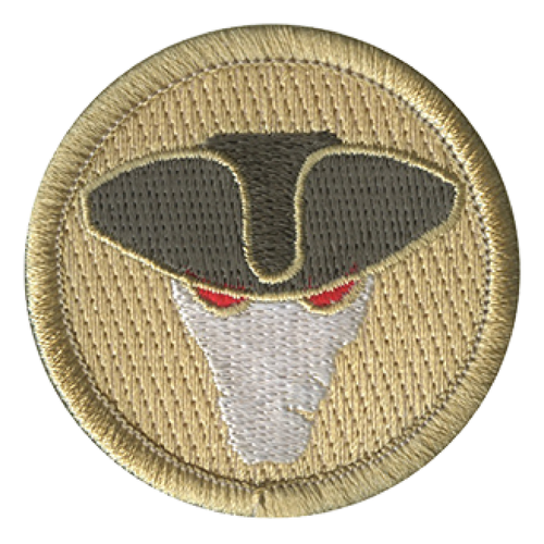 Masked Man Scout Patrol Patch - embroidered 2 inch round