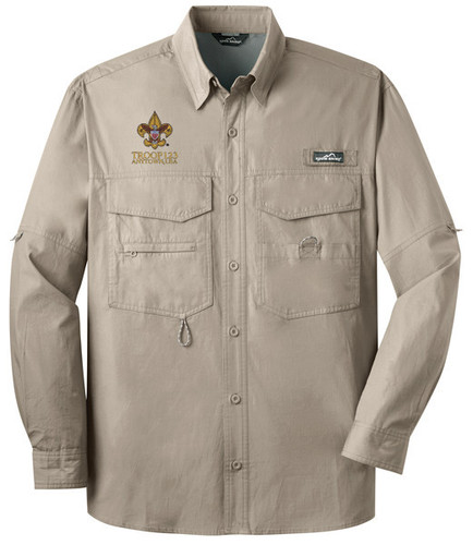 Scouts BSA Long Sleeve Fishing Shirt with BSA Universal Logo 