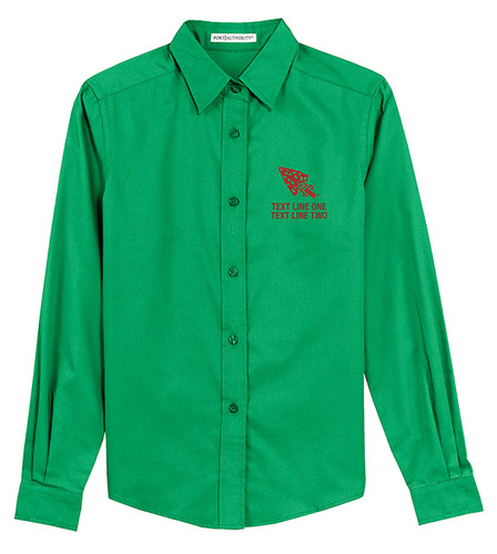 Ladies Long Sleeve Easy Care Shirt with OA Arrowhead Logo