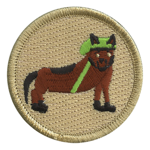 Hip Dog Scout Patrol Patch - embroidered 2 inch round
