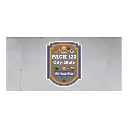 Custom Cub Scout Pack Ranks Trailer Graphic SP6990 with Scouting America logo