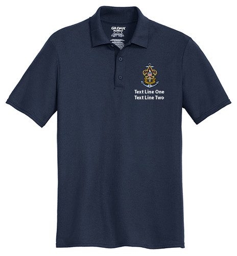 Cotton Pique Polo – Mens with Scouting America Sea Scout Logo - Navy