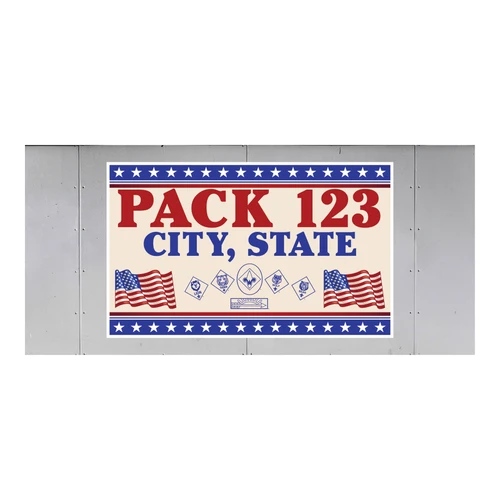 Cub Scout Pack Trailer Graphic SP7022 With Waving Flags Scouting America Design