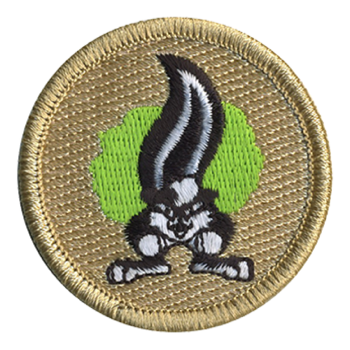 Stinky Skunk Scout Patrol Patch - embroidered 2 inch round