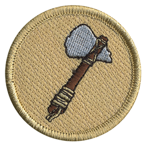 Tomahawk Scout Patrol Patch - embroidered 2 inch round