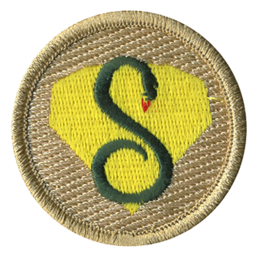 Heptagonal Snakes Scout Patrol Patch - embroidered 2 inch round