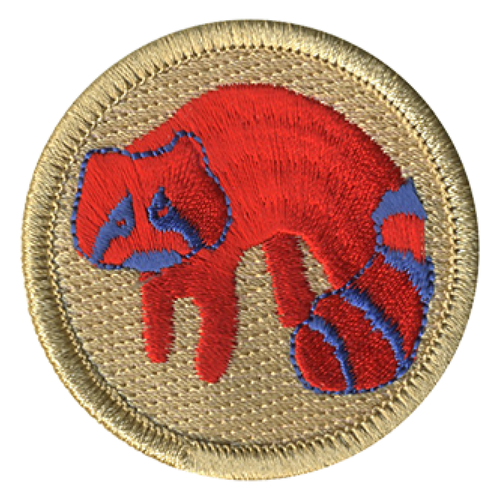 Old Raccoon Scout Patrol Patch - embroidered 2 inch round