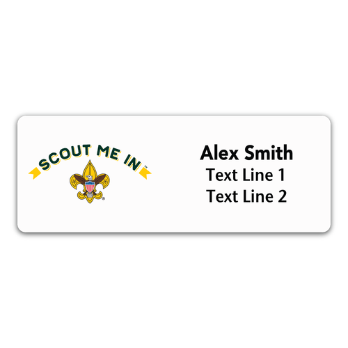 Scouts BSA Troop Name Tag with Scout Me In Logo