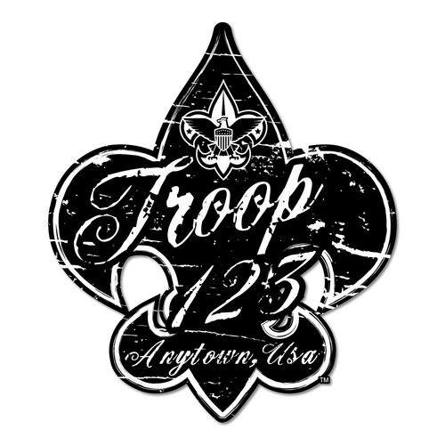 Scouts BSA Troop Sticker Pack with BSA Fleur De Lis