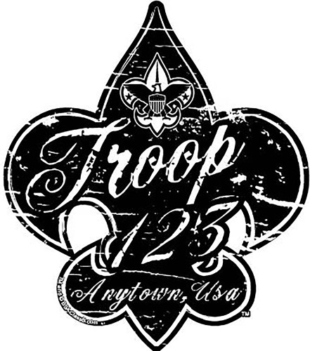 Scouts BSA Troop Sticker Pack with BSA Fleur De Lis 