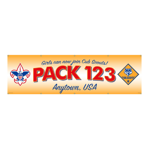Cub Scout Pack Girls Can Join Vinyl Banner (SP7156)