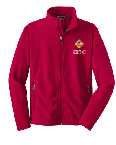 Cub Scout Pack Red Fleece Jacket with Cub Scout PackLogo