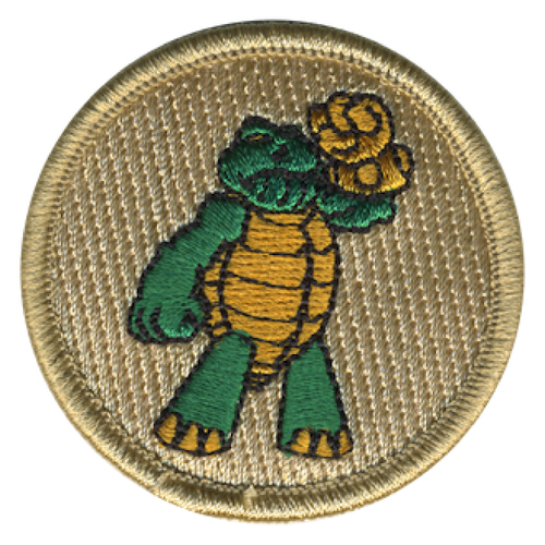 Turtle Gauntlet Scout Patrol Patch - embroidered 2 inch round