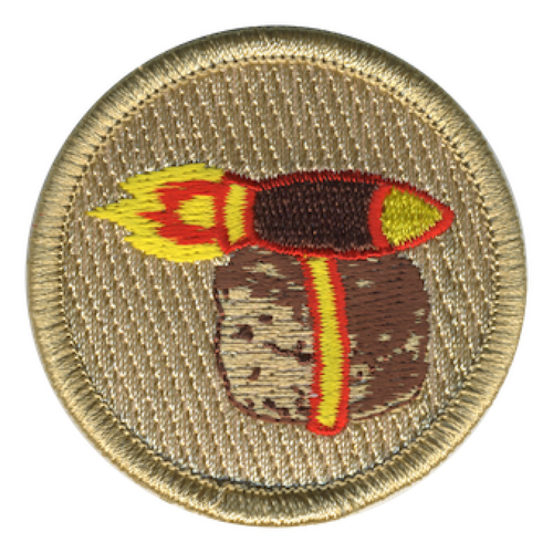 Jetpack Biscuit Scout Patrol Patch - embroidered 2 inch round