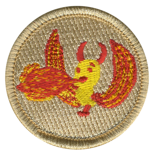 Flaming Ducky Scout Patrol Patch - embroidered 2 inch round
