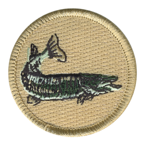Northern Pike Fish Scout Patrol Patch - embroidered 2 inch round
