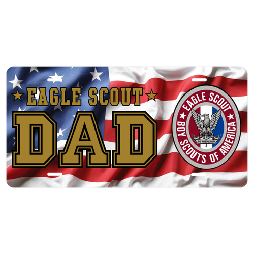 Eagle Scout Dad License Plate with Eagle Scout Logo
