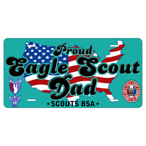 Eagle Scout Dad License Plate with Eagle Scout Logo