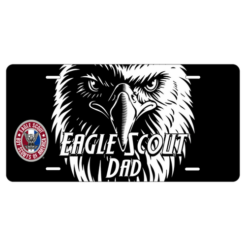 Eagle Scout Dad License Plate with Eagle Scout Logo