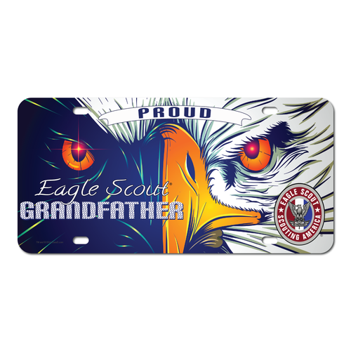 Scouting America Eagle Scout License Plate Eagle Scout Grandfather Comic Eagle
