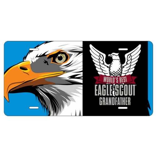 Eagle Scout Grandfather License Plate with Eagle Scout Logo