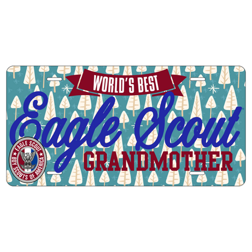 Eagle Scout License Plate - Eagle Scout World's Best Grandmother