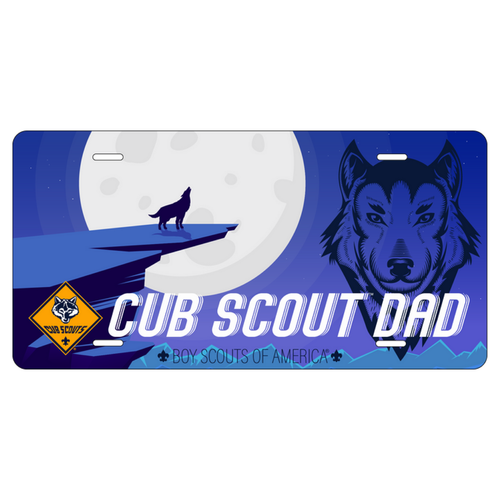 Cub Scout Pack Dad License Plate with Cub Scout Logo